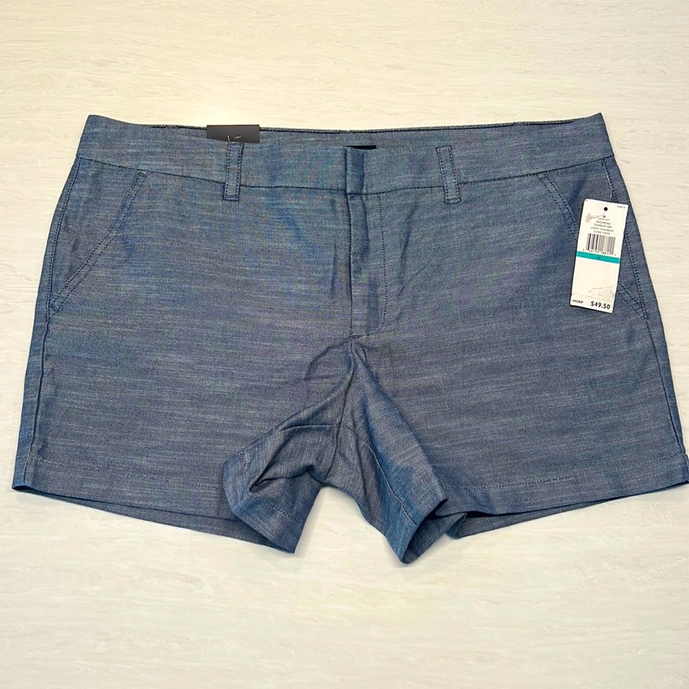 Tommy Hilfiger Blue Chambray Shorts - Size 16 NWT